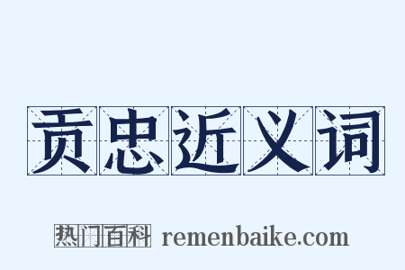 贡忠近义词是什么意思的图片